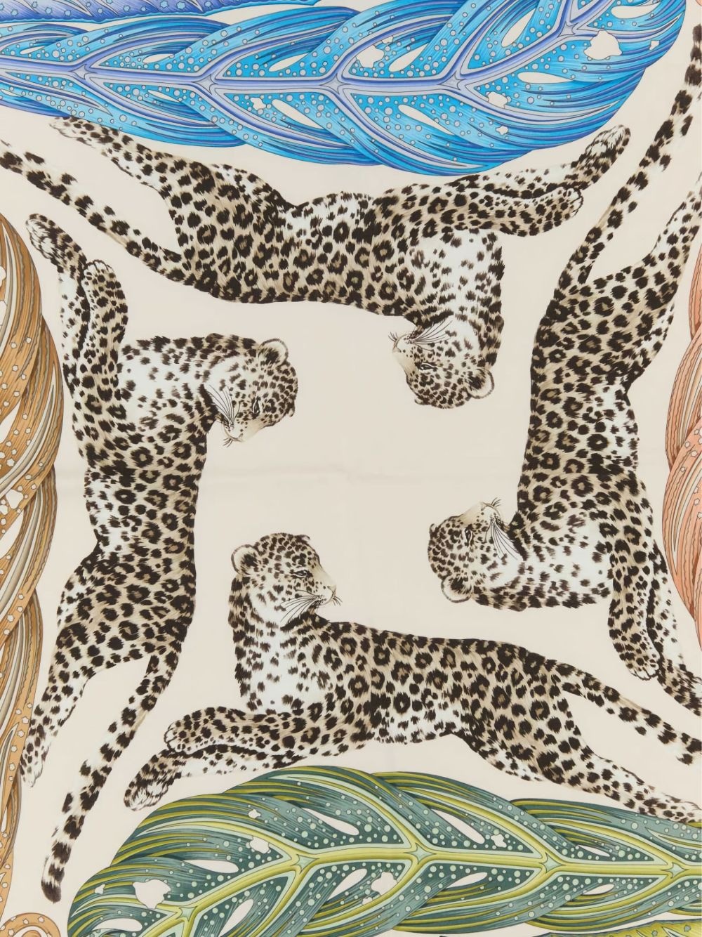 leopard-print silk scarf - 3