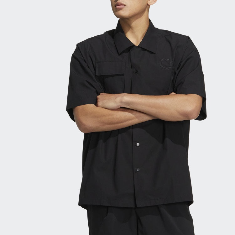adidas originals Speed Ss Shirt Smiling Face Pattern Embroidered Solid Color Short Sleeve Couple Sty - 2