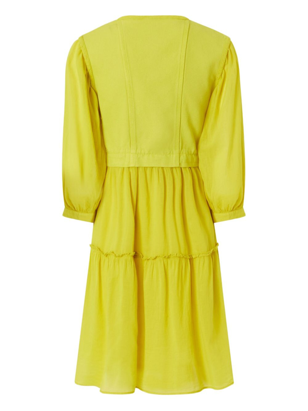 zip-fastening tiered midi dress - 2