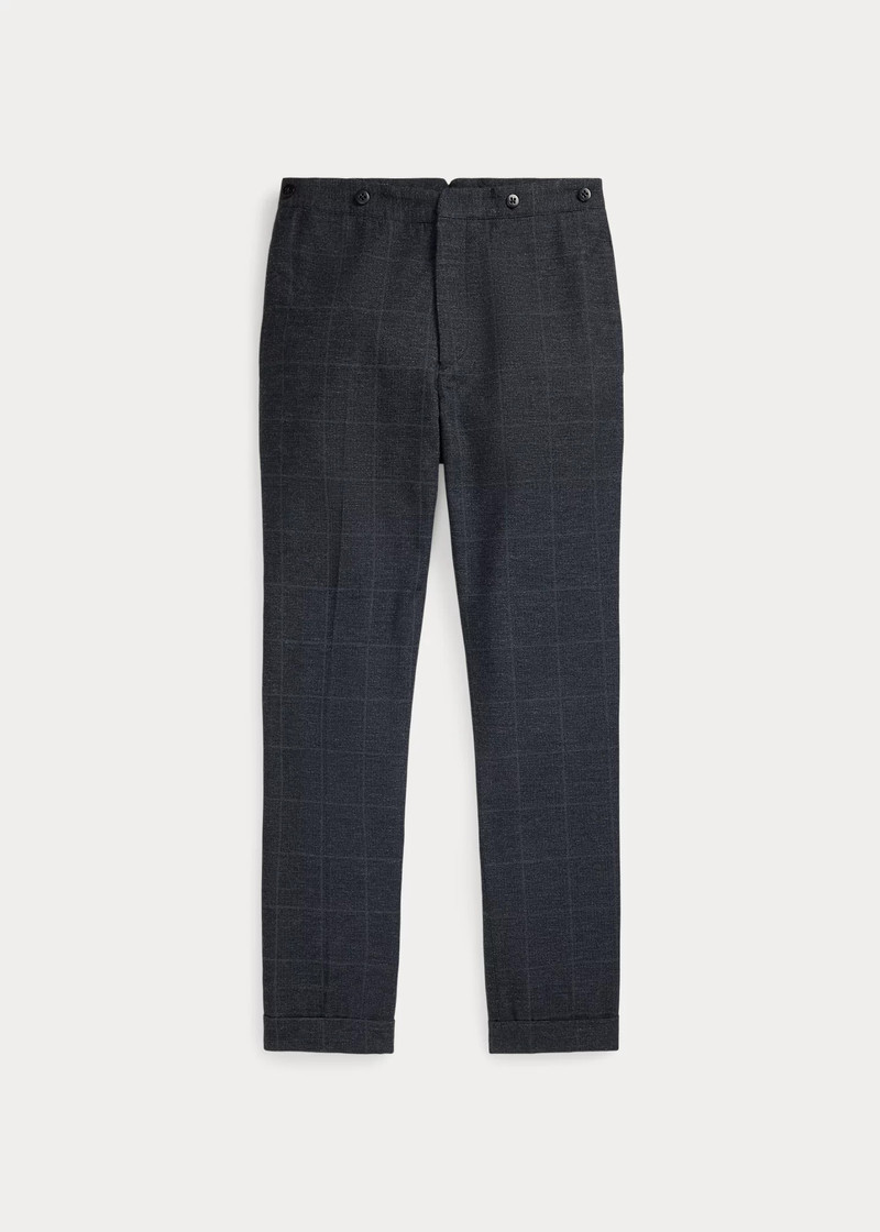 Slim Fit Indigo Checked Suit Trouser 1