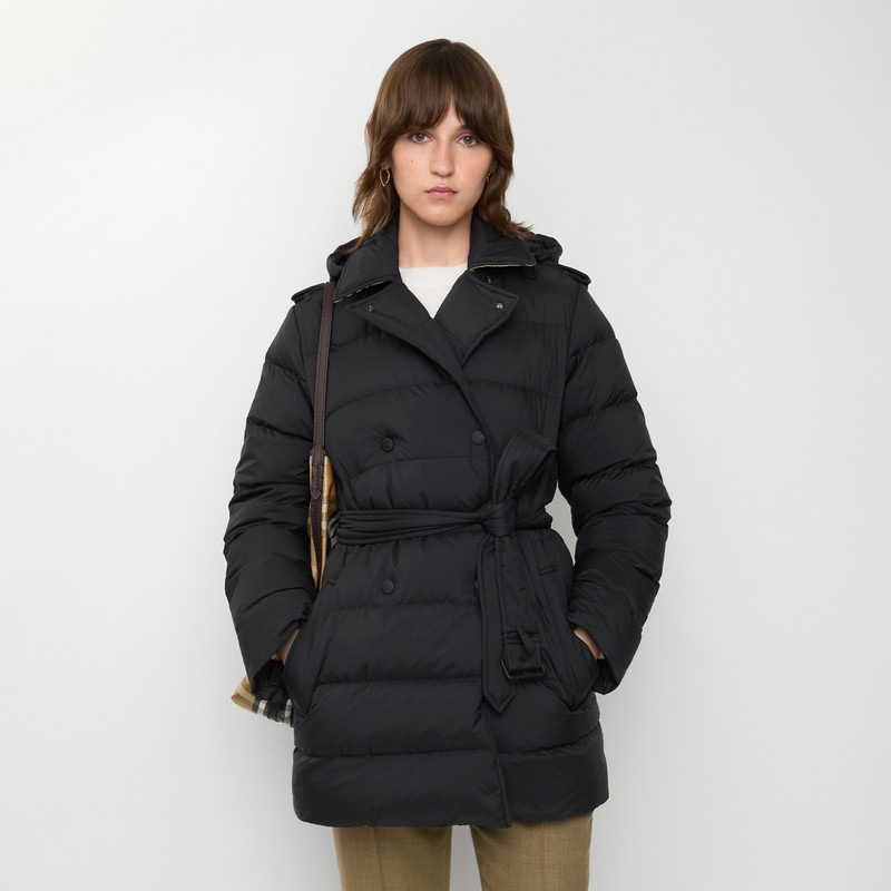 Burberry Short Nylon Hooded Puffer Coat outlook