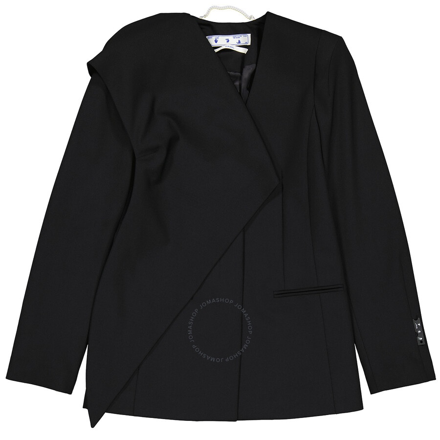 Off-White Ladies Black Formal Bandana Jacket, Brand Size 42 (US Size 8) - 10