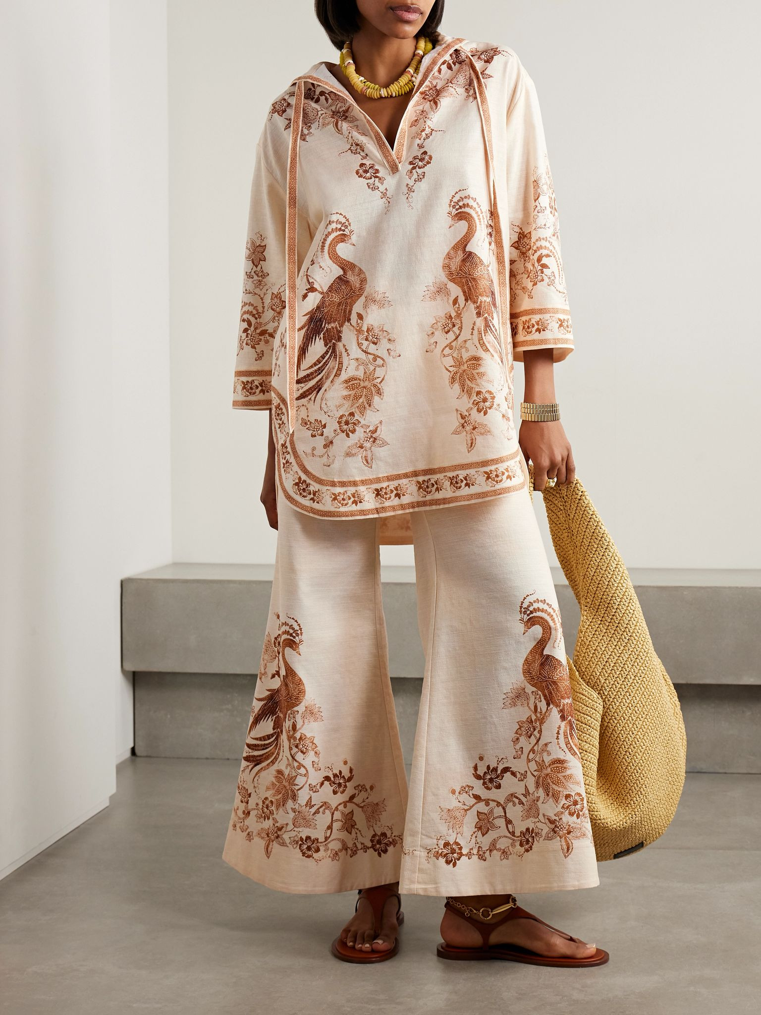 Ascension printed cotton wide-leg pants Multi - 4