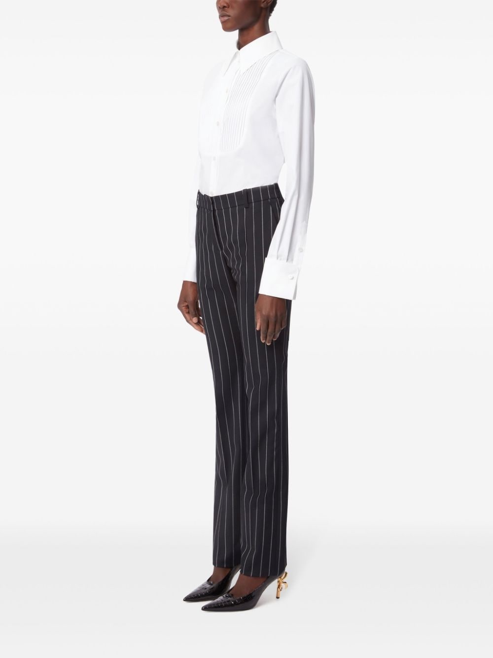 pinstripe wool pants - 3