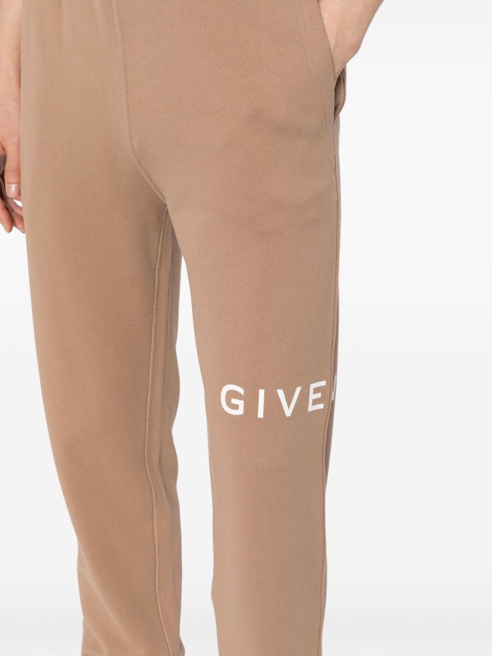 logo-print cotton track pants - 5