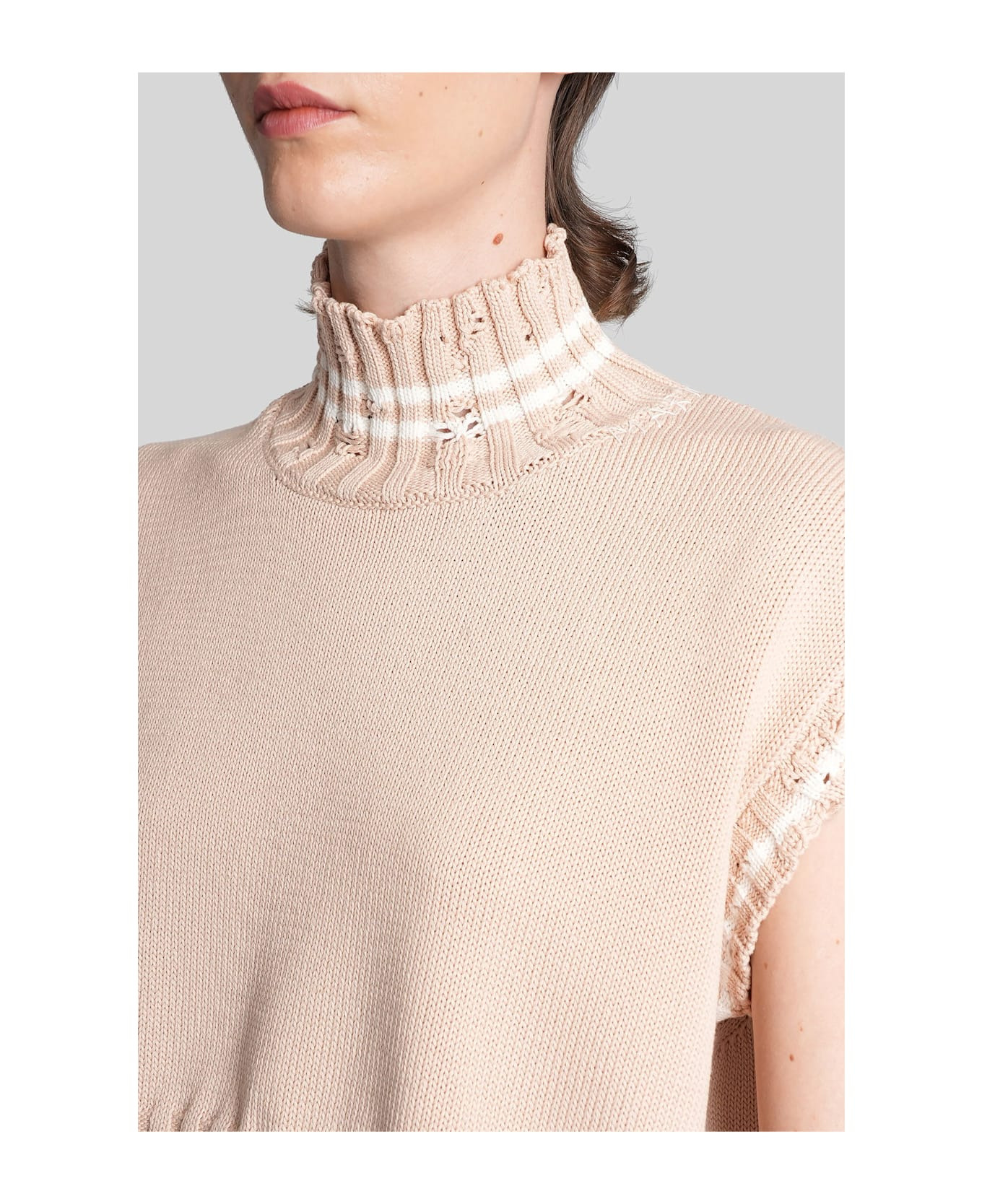 Knitwear In Rose-pink Cotton - 5