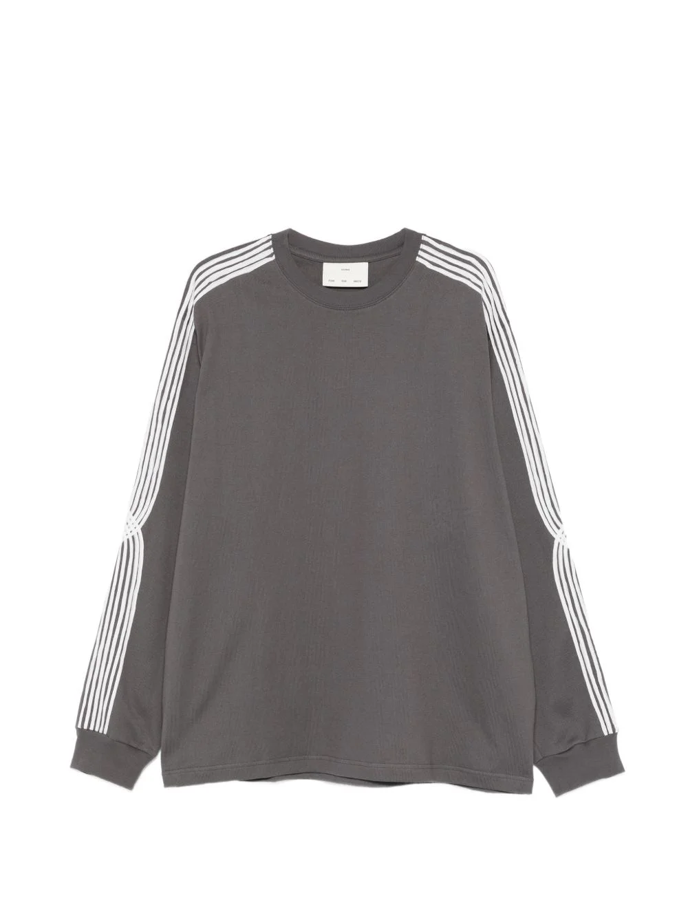 stripe sleeve sweater - 1