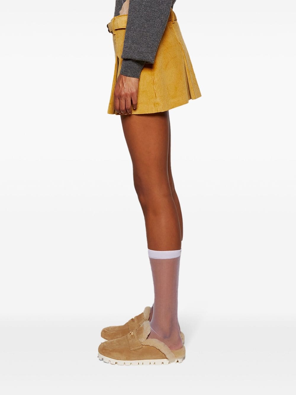 corduroy straight skirt - 4