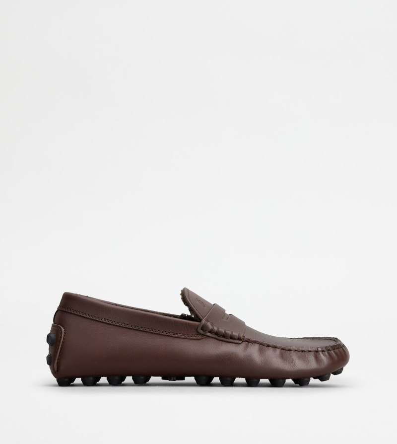 GOMMINO BUBBLE IN LEATHER - FURRY LINING - BROWN - 1