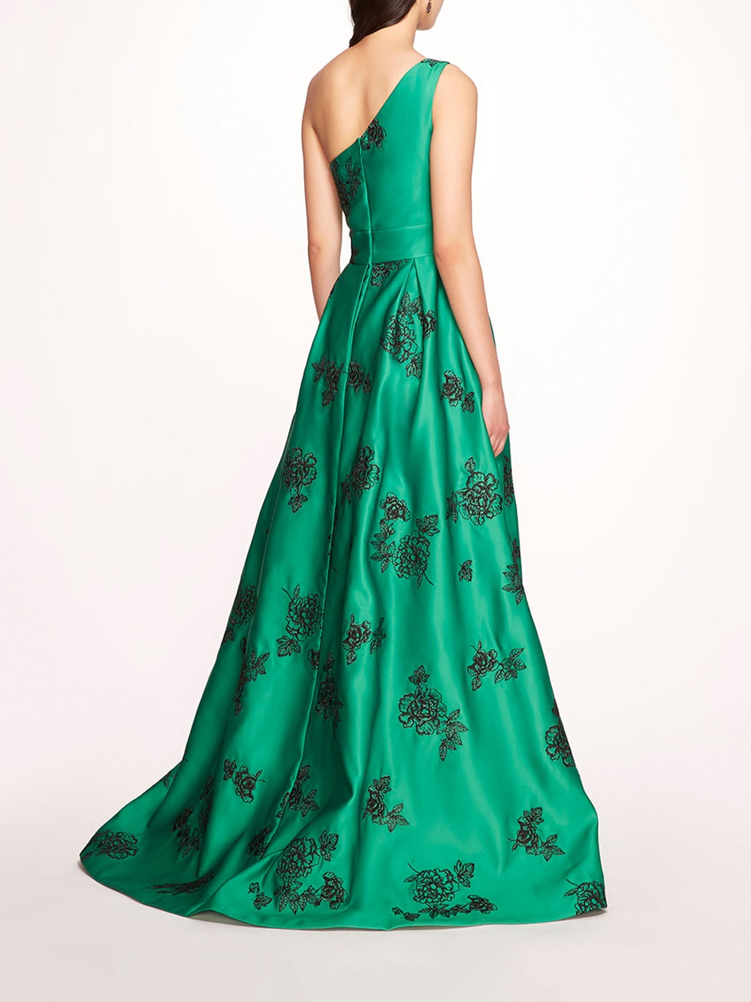 ONE SHOULDER MARIGOLD BALL GOWN - 2