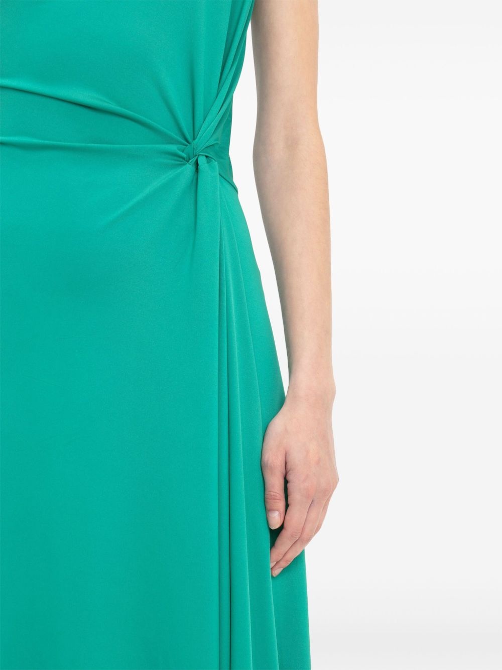 draped asymmetric midi dress - 5