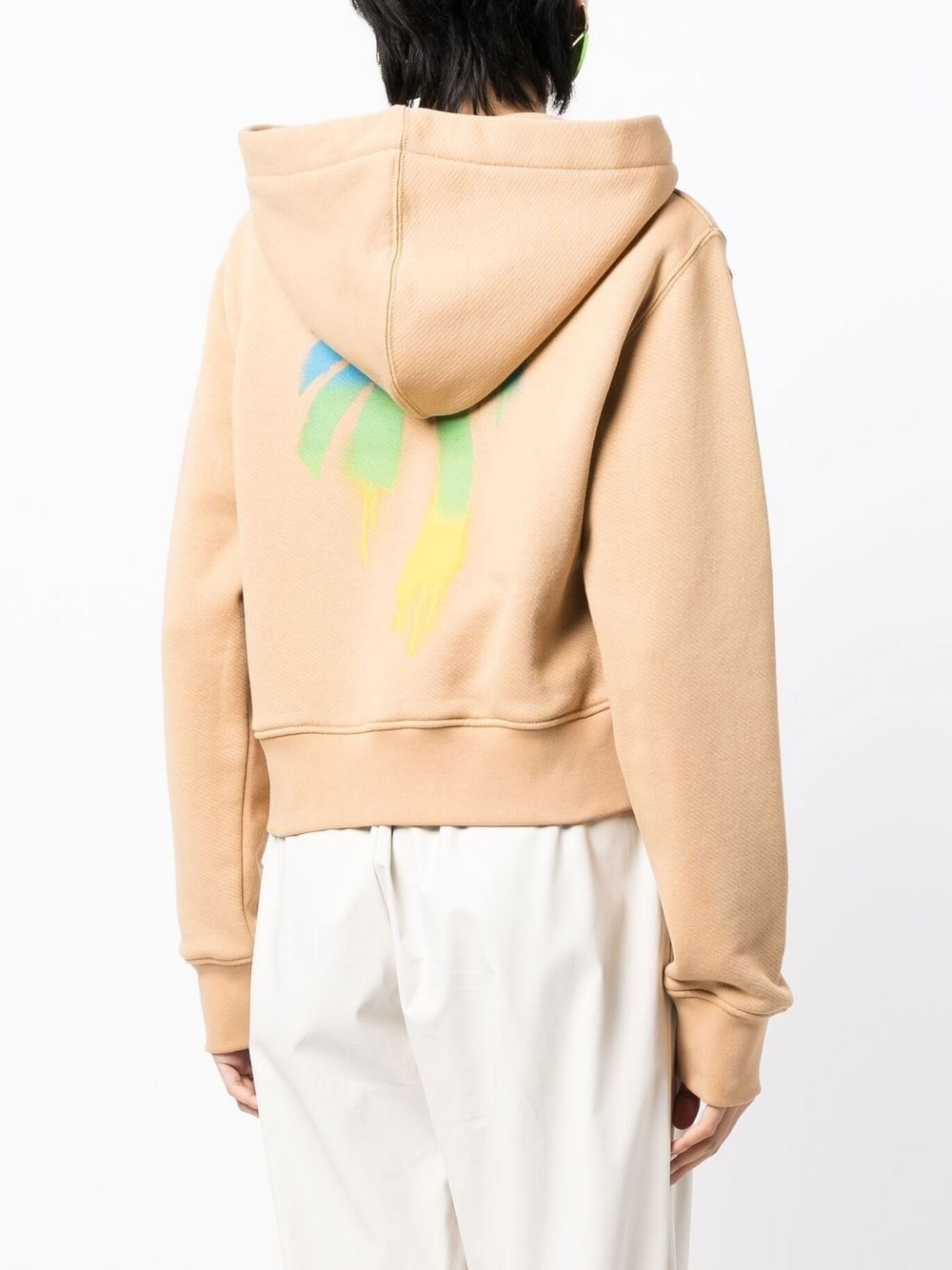 embroidered-logo zip-up hoodie - 4