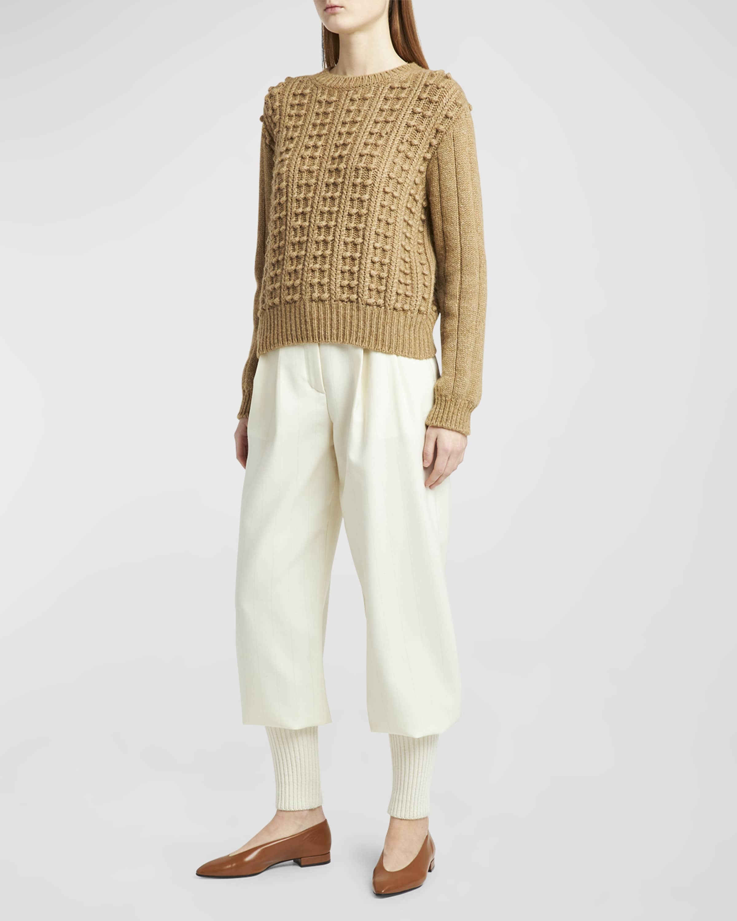 Erdenet Cashmere-Blend Ball Knit Sweater - 3