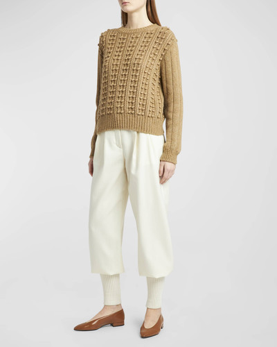Loro Piana Erdenet Cashmere-Blend Ball Knit Sweater outlook