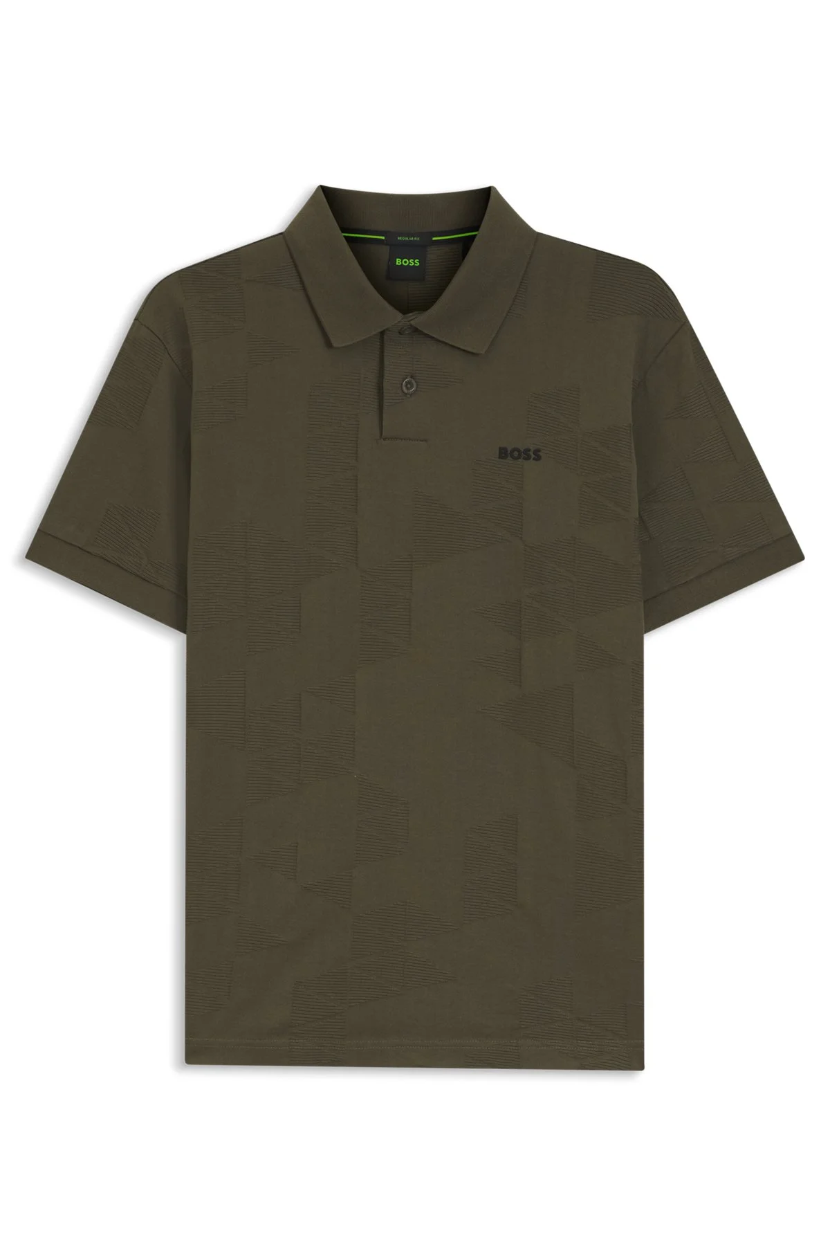 REGULAR-FIT COTTON KNIT POLO WITH 3D JACQUARD DESIGN - 1