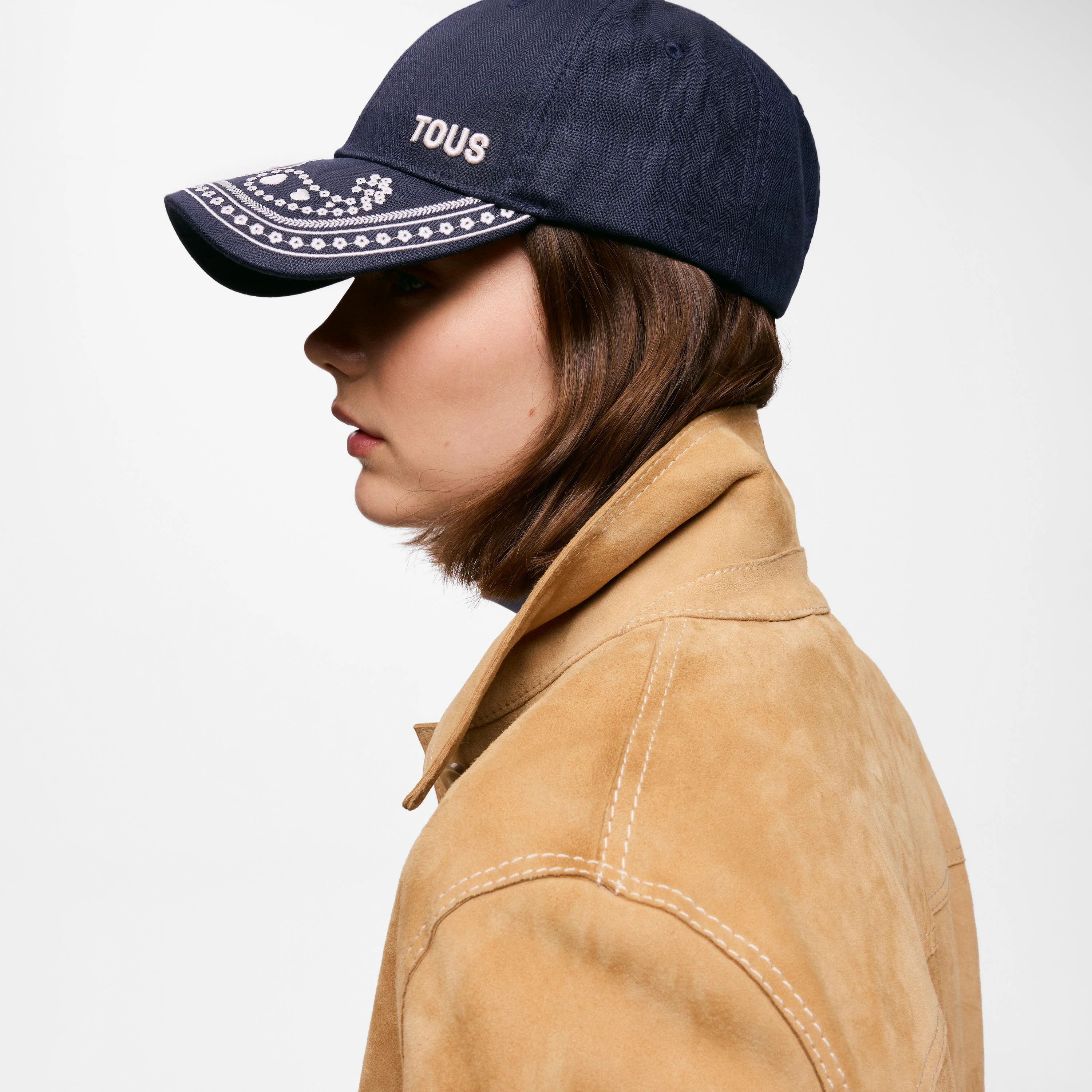 Navy blue embroidered Cap TOUS Motifs Paisley - 1