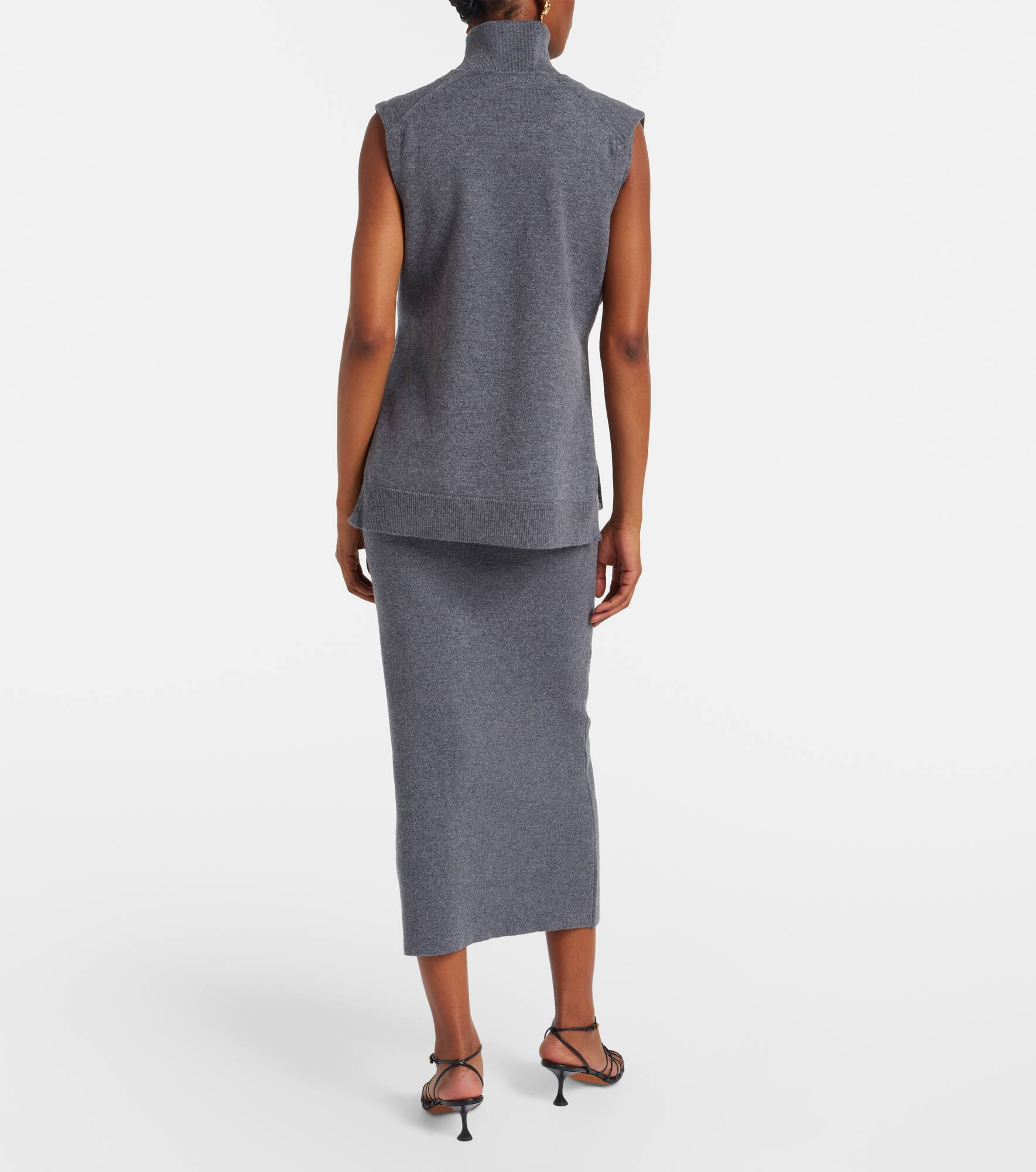 Layered wool and cashmere-blend maxi dress - 3