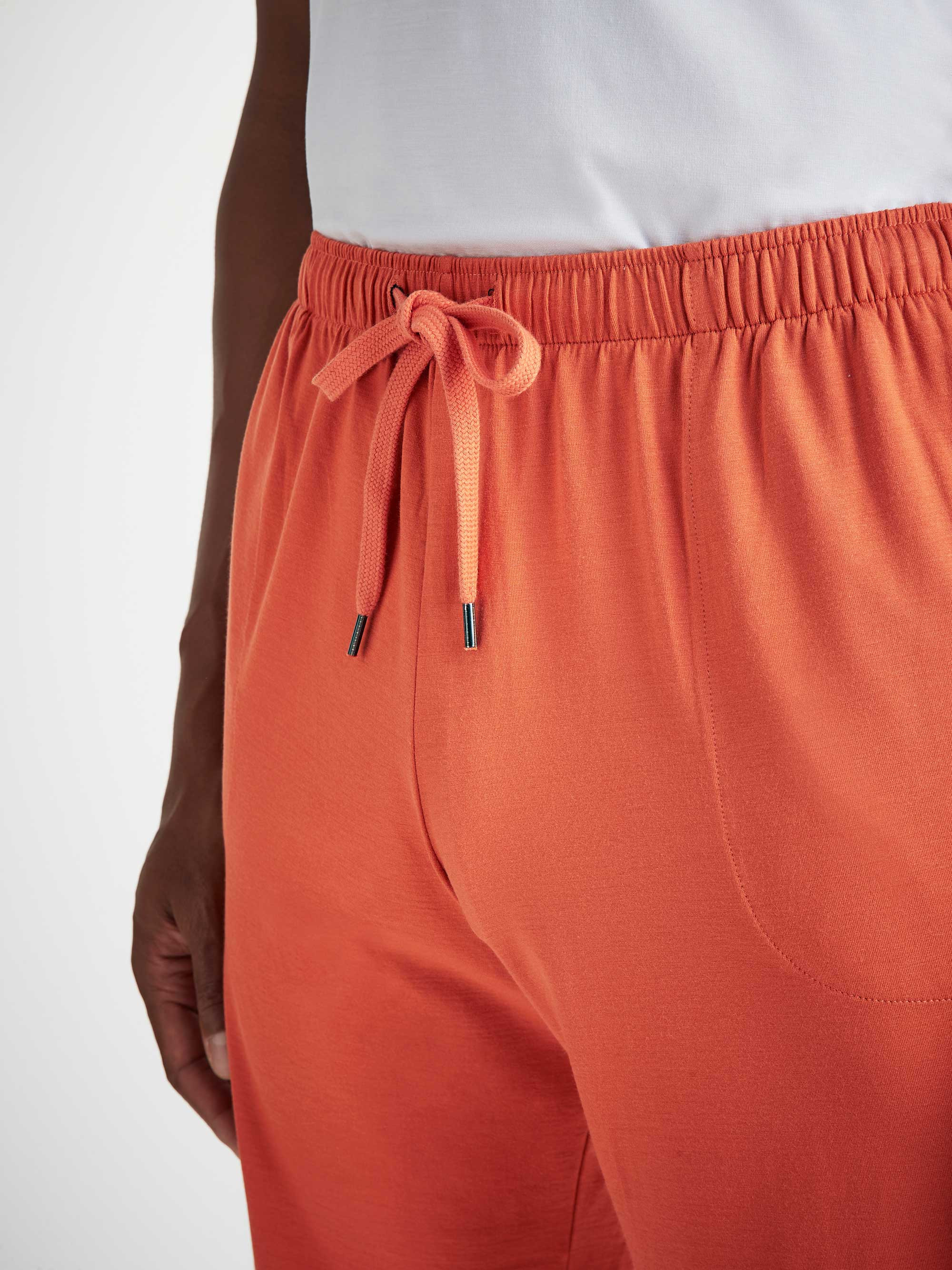 Men's Lounge Shorts Basel Micro Modal Stretch Spiced Orange - 5