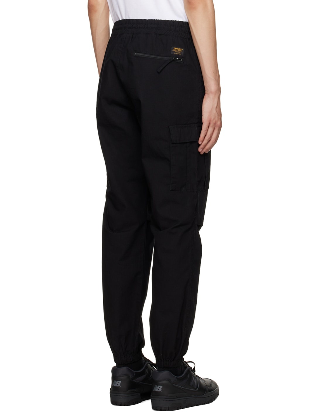 Black Drawstring Cargo Pants - 3