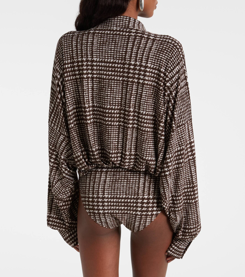 Prince of Wales check bodysuit 6
