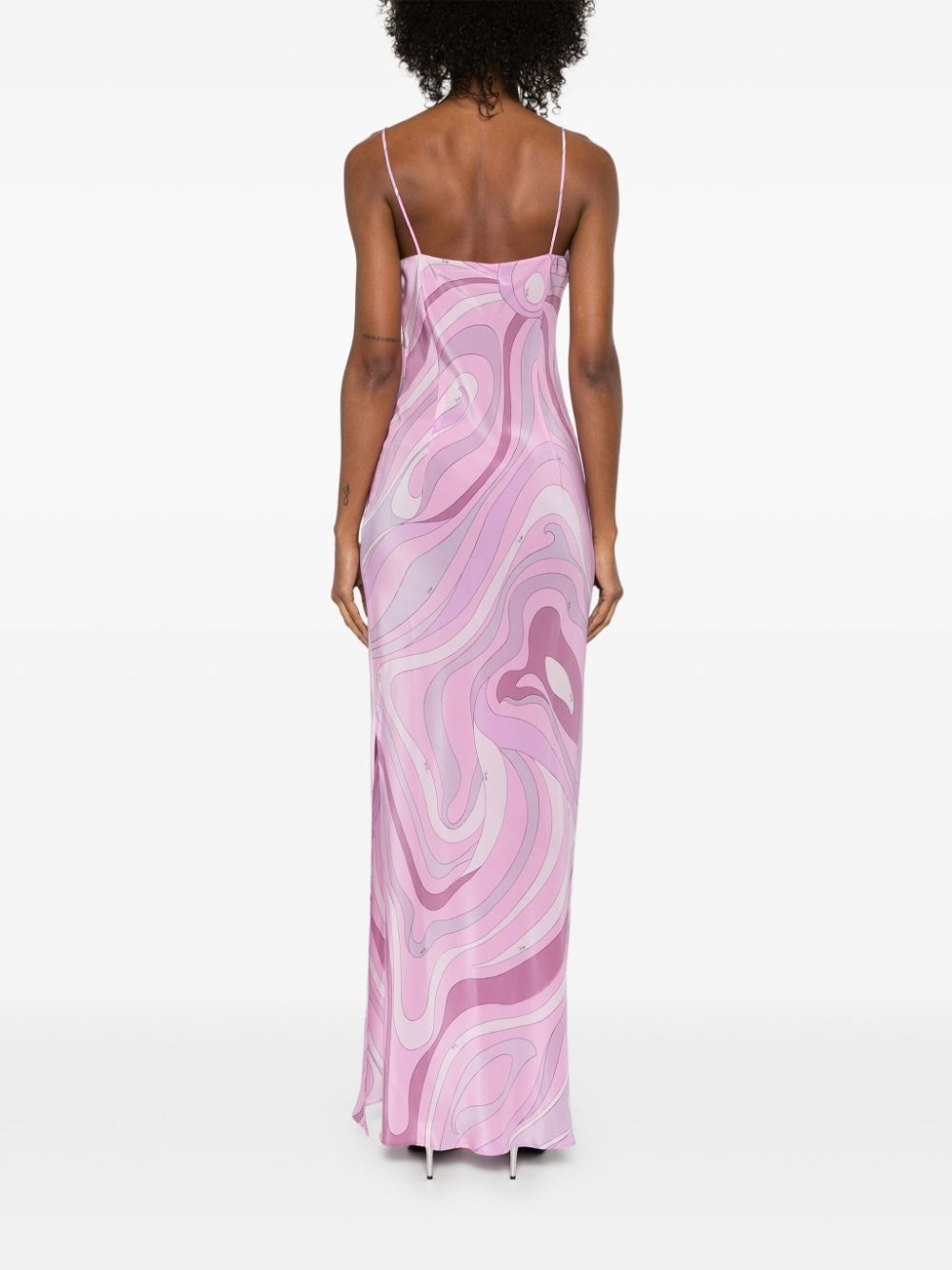Iride-print maxi dress - 4