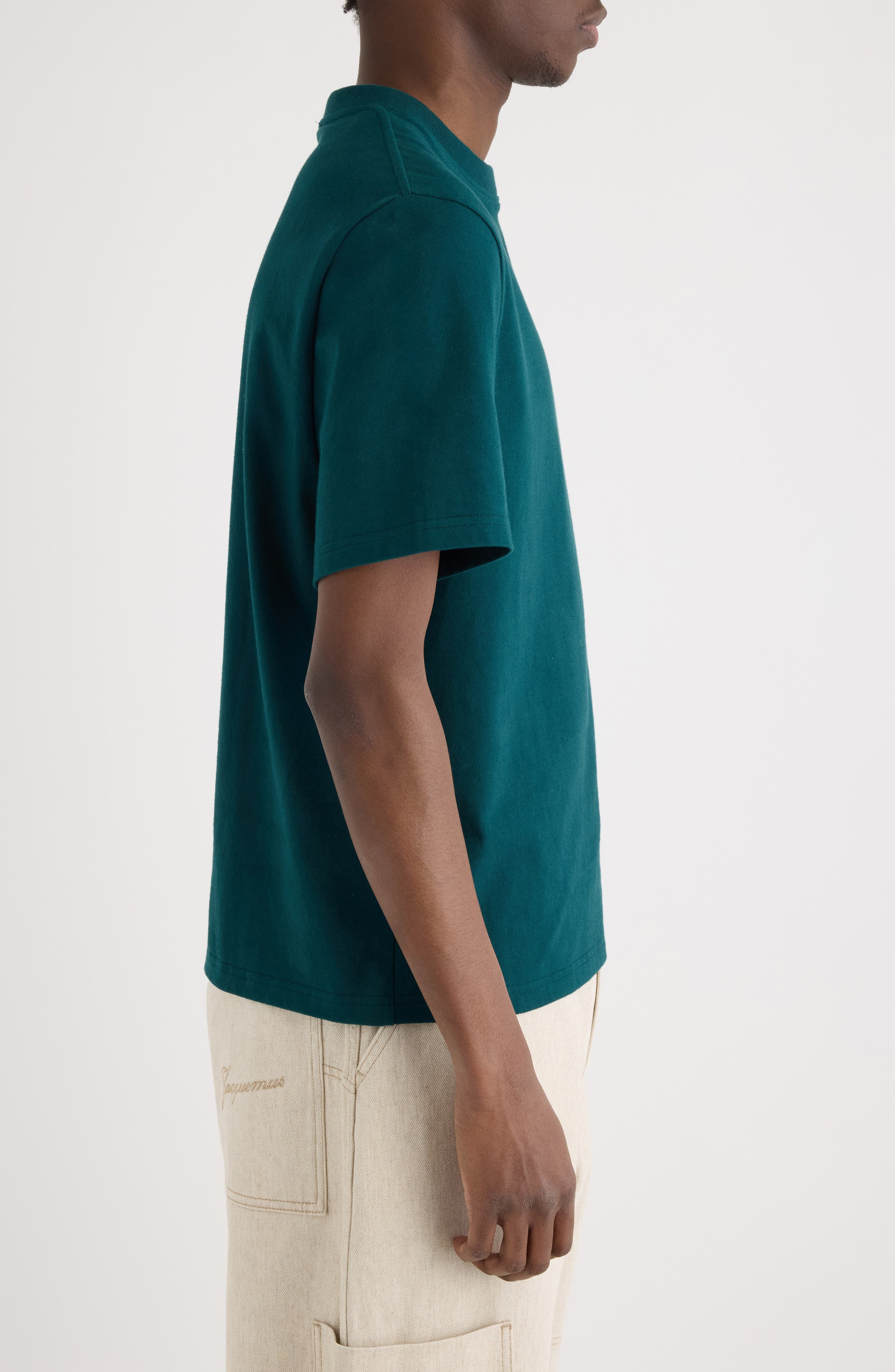 Jacquemus Le T-Shirt Club Embroidered T-Shirt in Jacquemus Club Dark Green at Nordstrom - 4