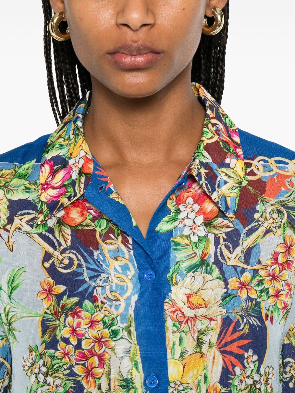 floral-print shirt - 5