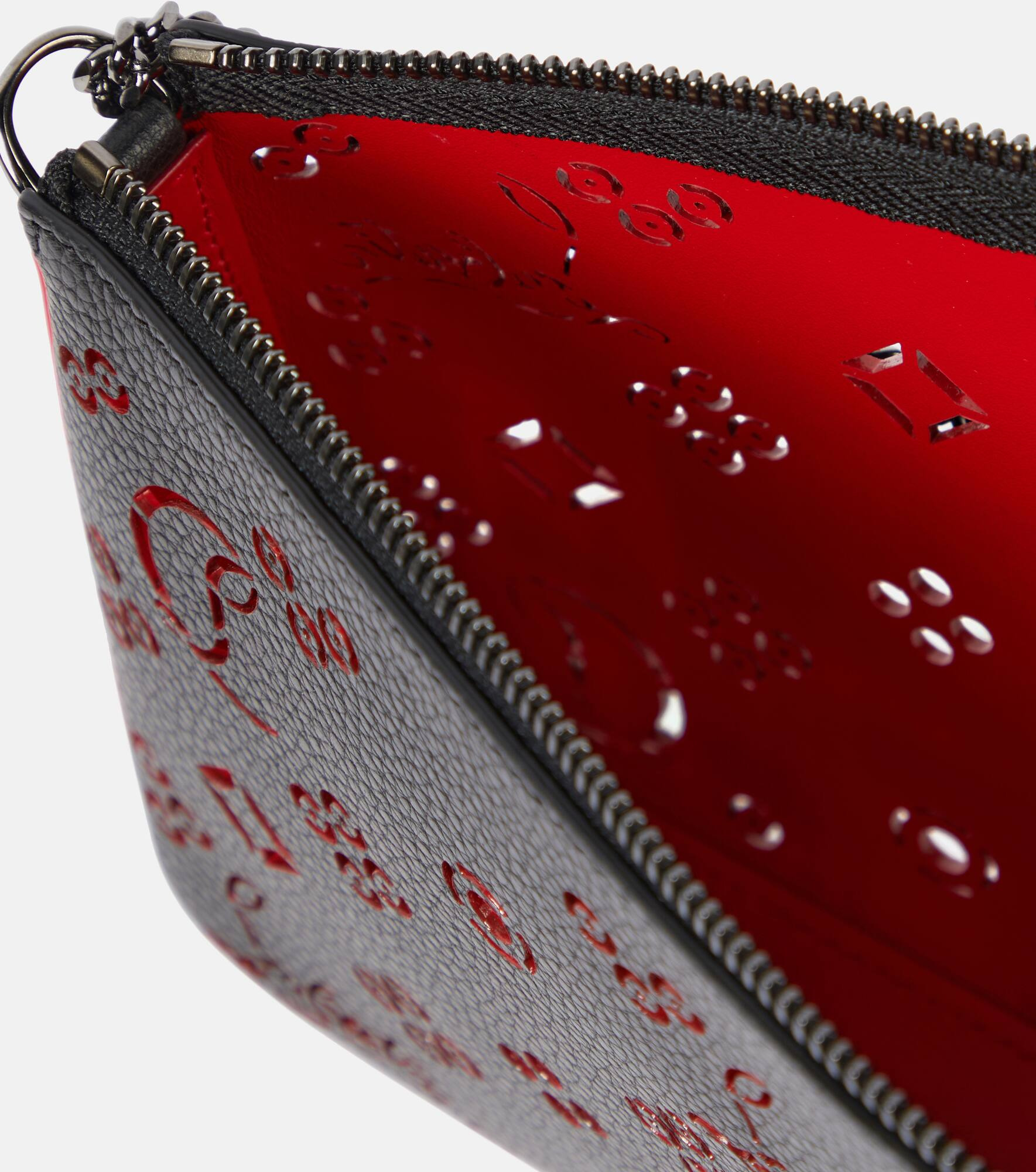 Loubila perforated leather clutch - 3