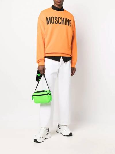 Moschino colour block logo-print sweatshirt outlook