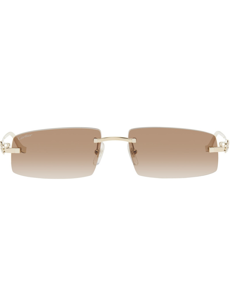 Gold 'Panthère de Cartier' Sunglasses 1