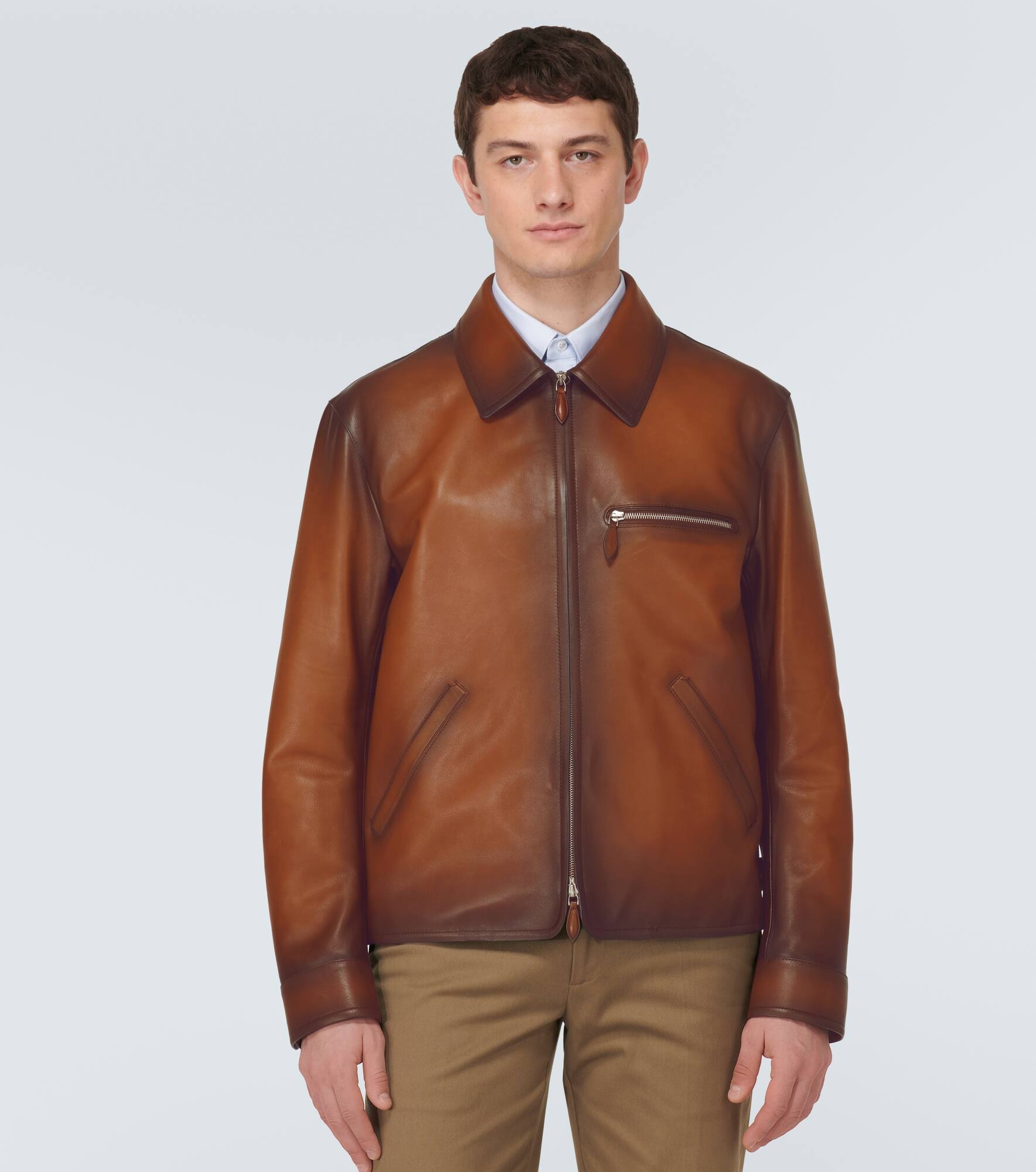 Patina 1 Jour leather blouson jacket - 3