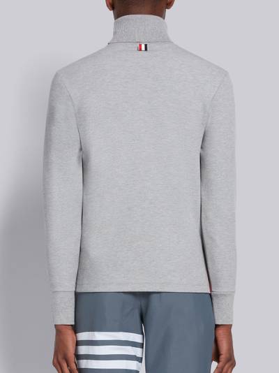 Thom Browne Light Grey Cotton Pique Long Sleeve Turtleneck outlook