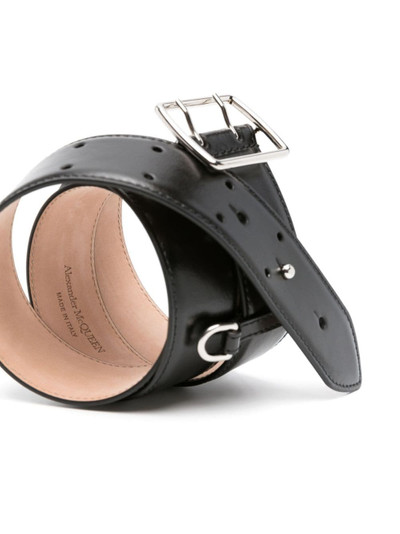 Alexander McQueen buckle-fastening leather belt outlook