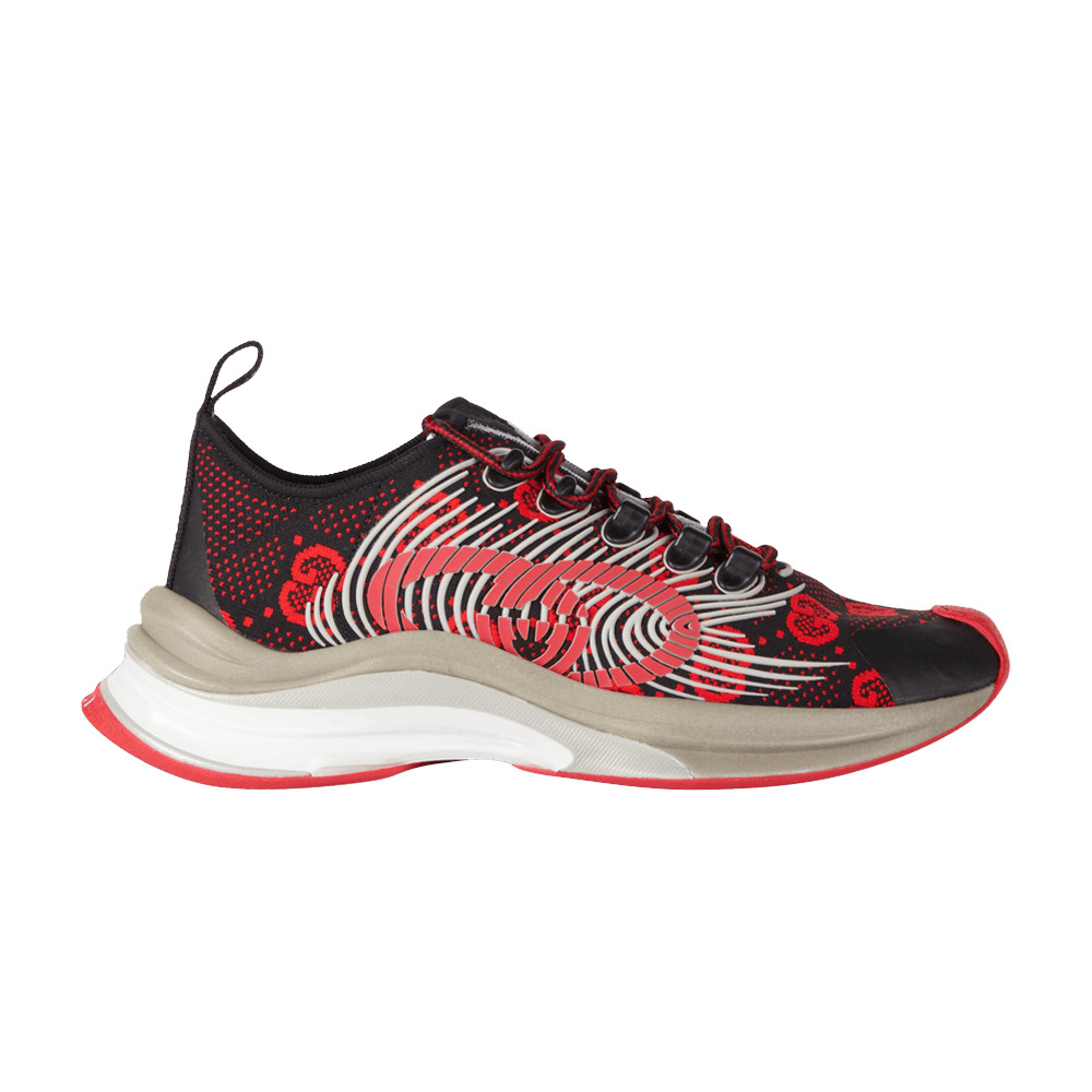 Gucci Wmns Run Sneaker 'Black Red Monogram' - 1