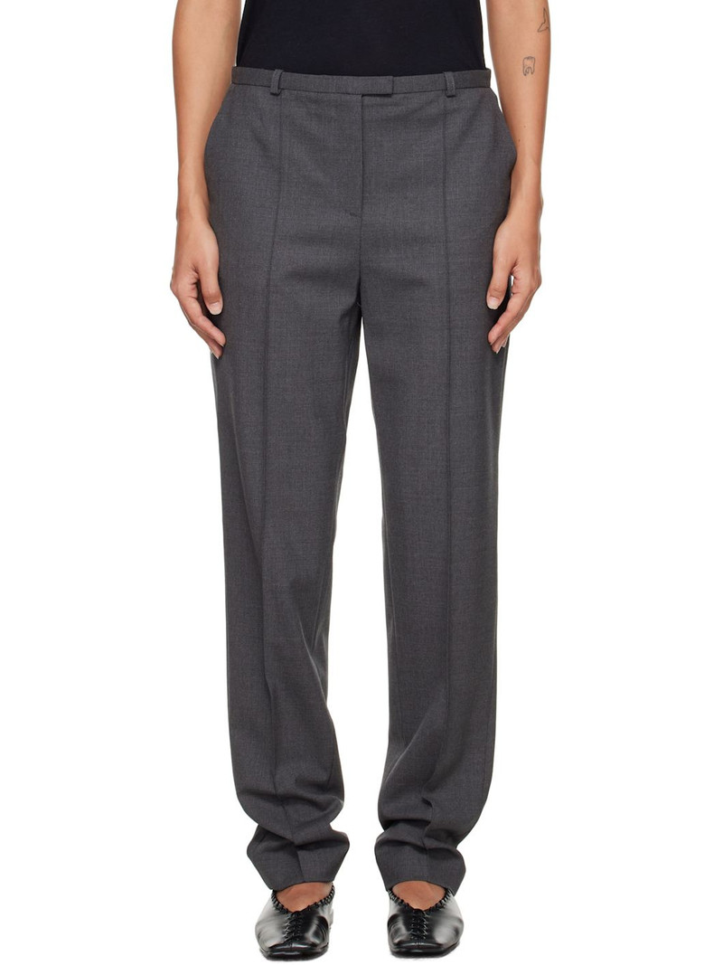 Gray Malka Fitted Trousers 1