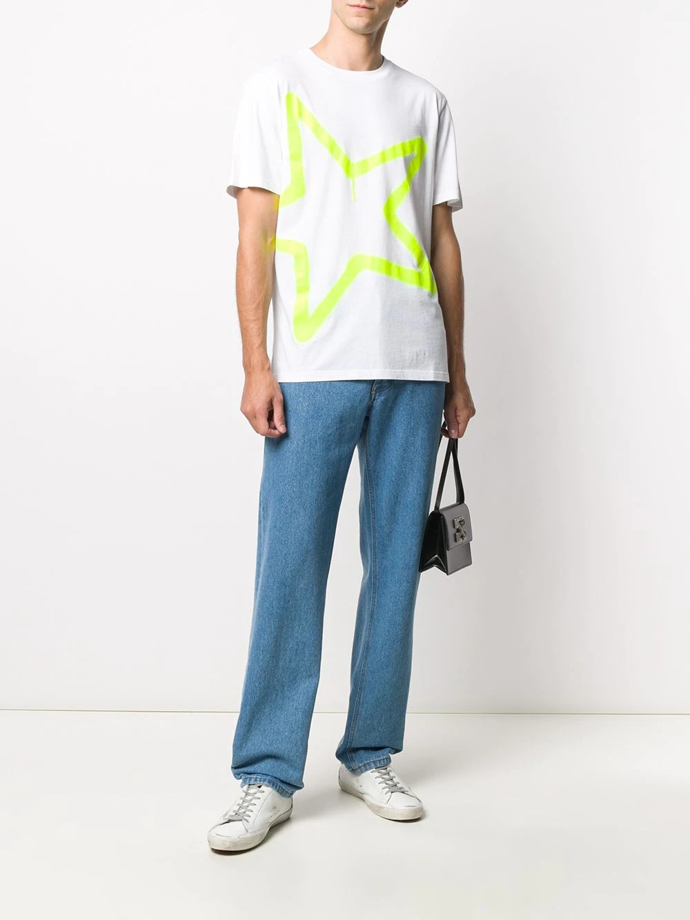 neon star print T-shirt - 2