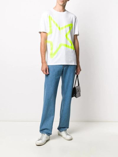 Golden Goose neon star print T-shirt outlook