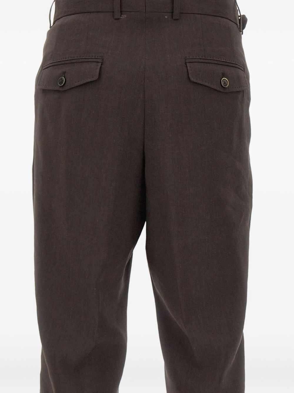 linen-blend trousers - 5