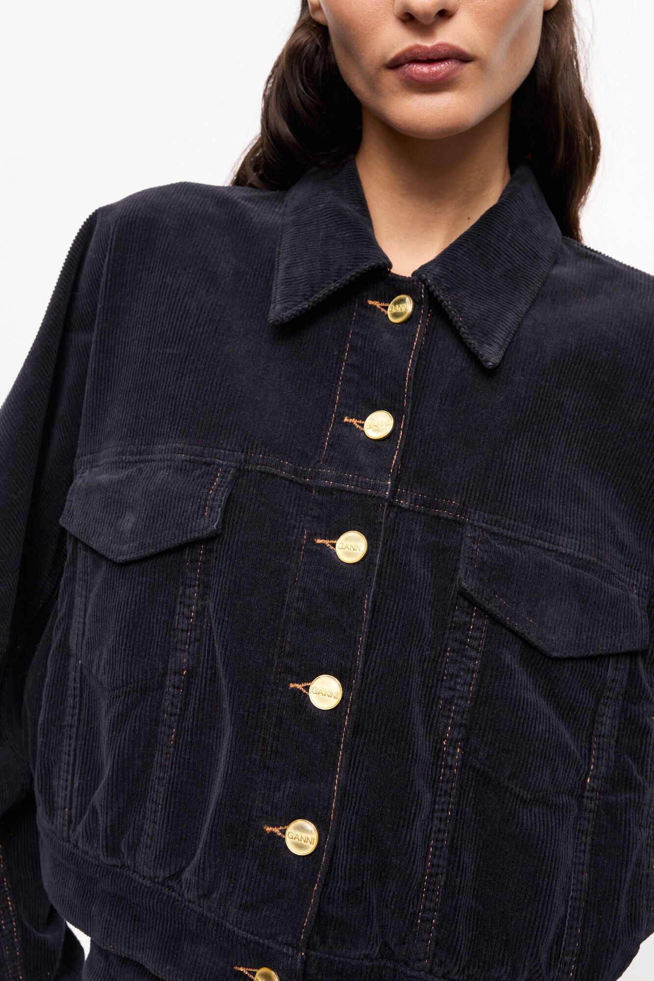 BLUE WASHED CORDUROY BOMBER JACKET - 4