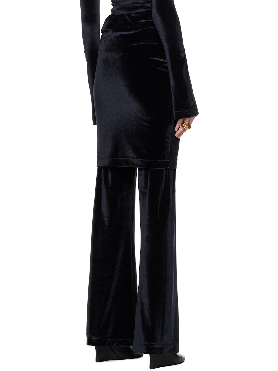 Black Elastic Waist Lounge Pants - 3