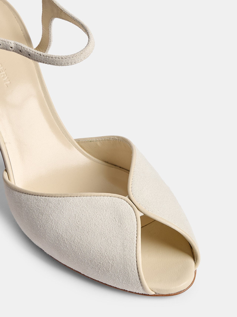 Valetta Peep Toe / Ecru Suede 4