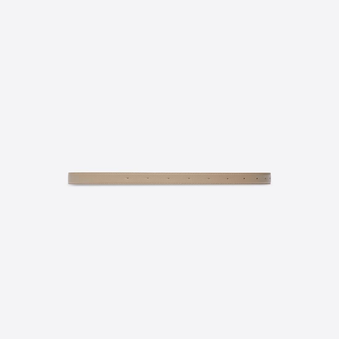Women's Bb Thin Belt in Beige - 2