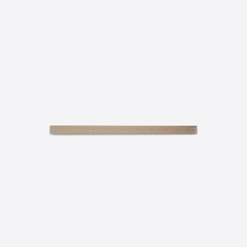 BALENCIAGA Women's Bb Thin Belt in Beige outlook