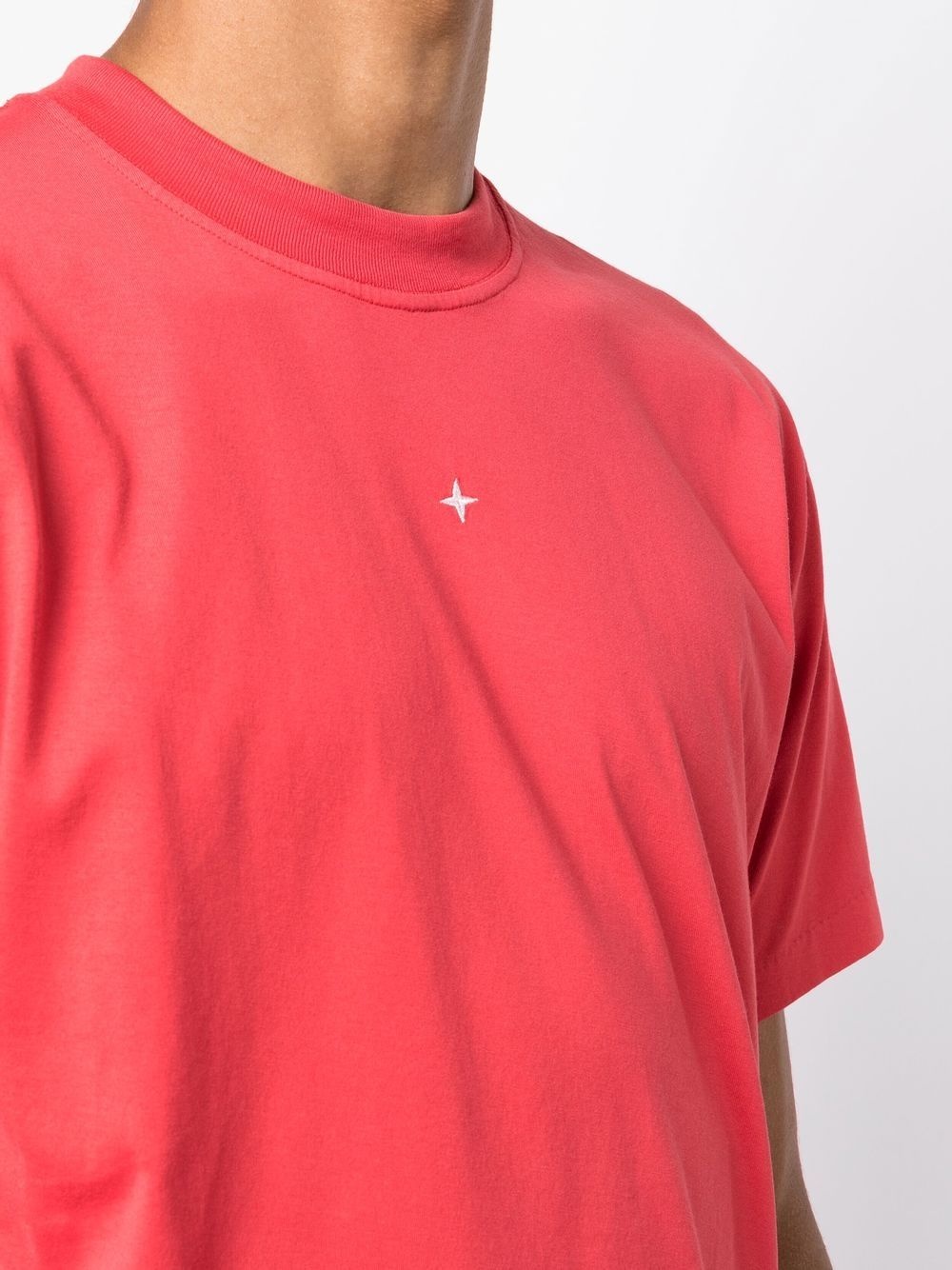 embroidered compass-point T-shirt - 5