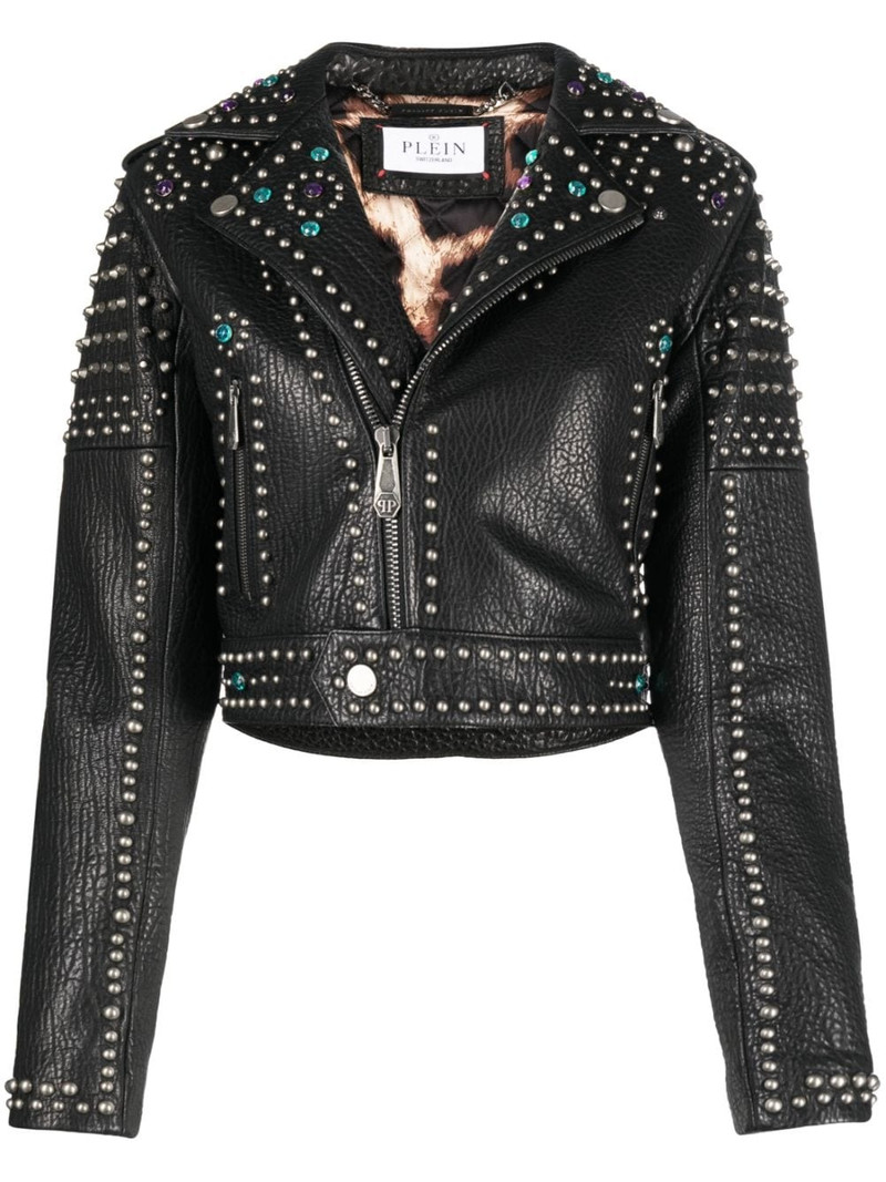 studded leather biker jacket 1