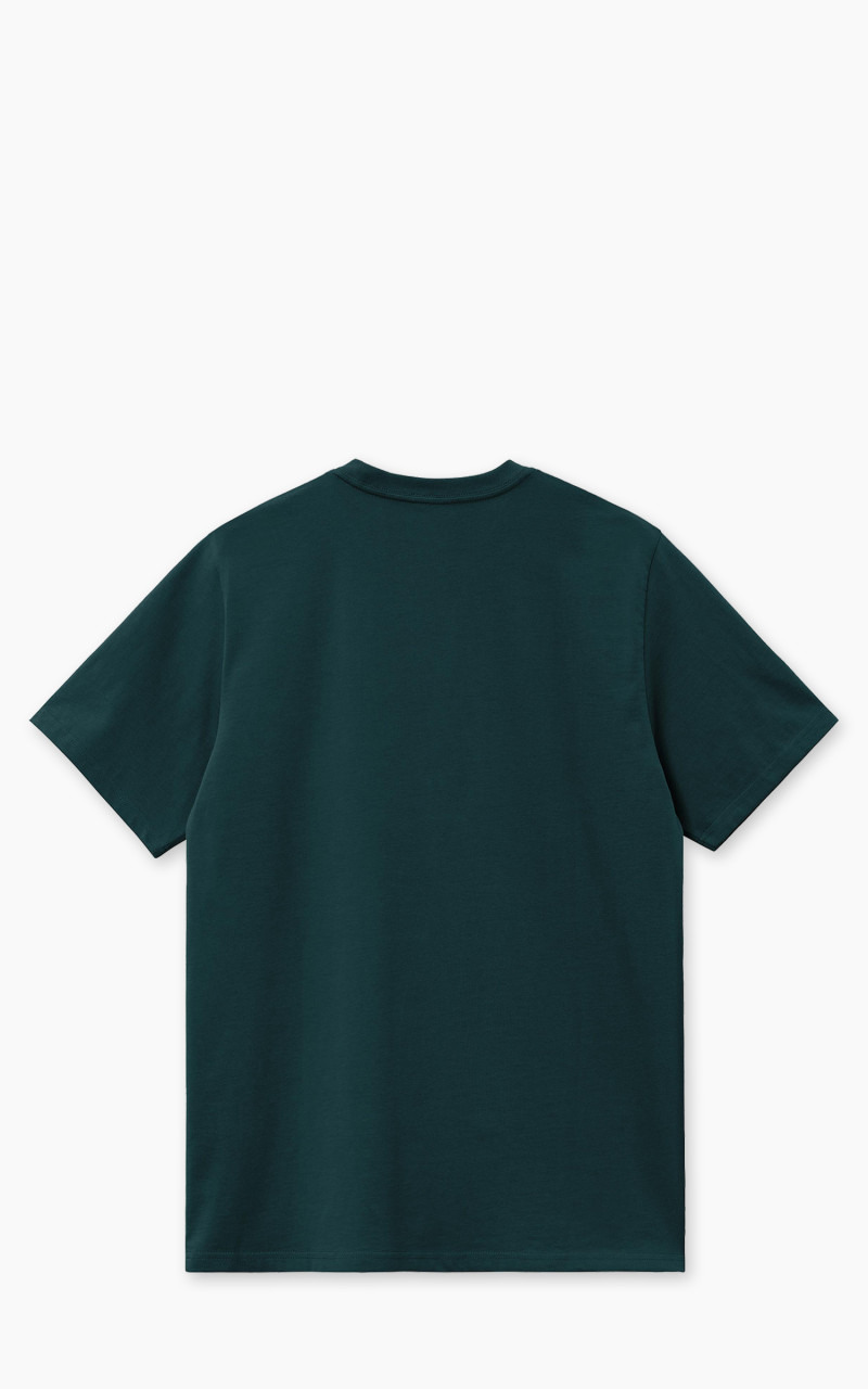 S/S AMERICAN SCRIPT T-SHIRT DEEP LAGOON - 2