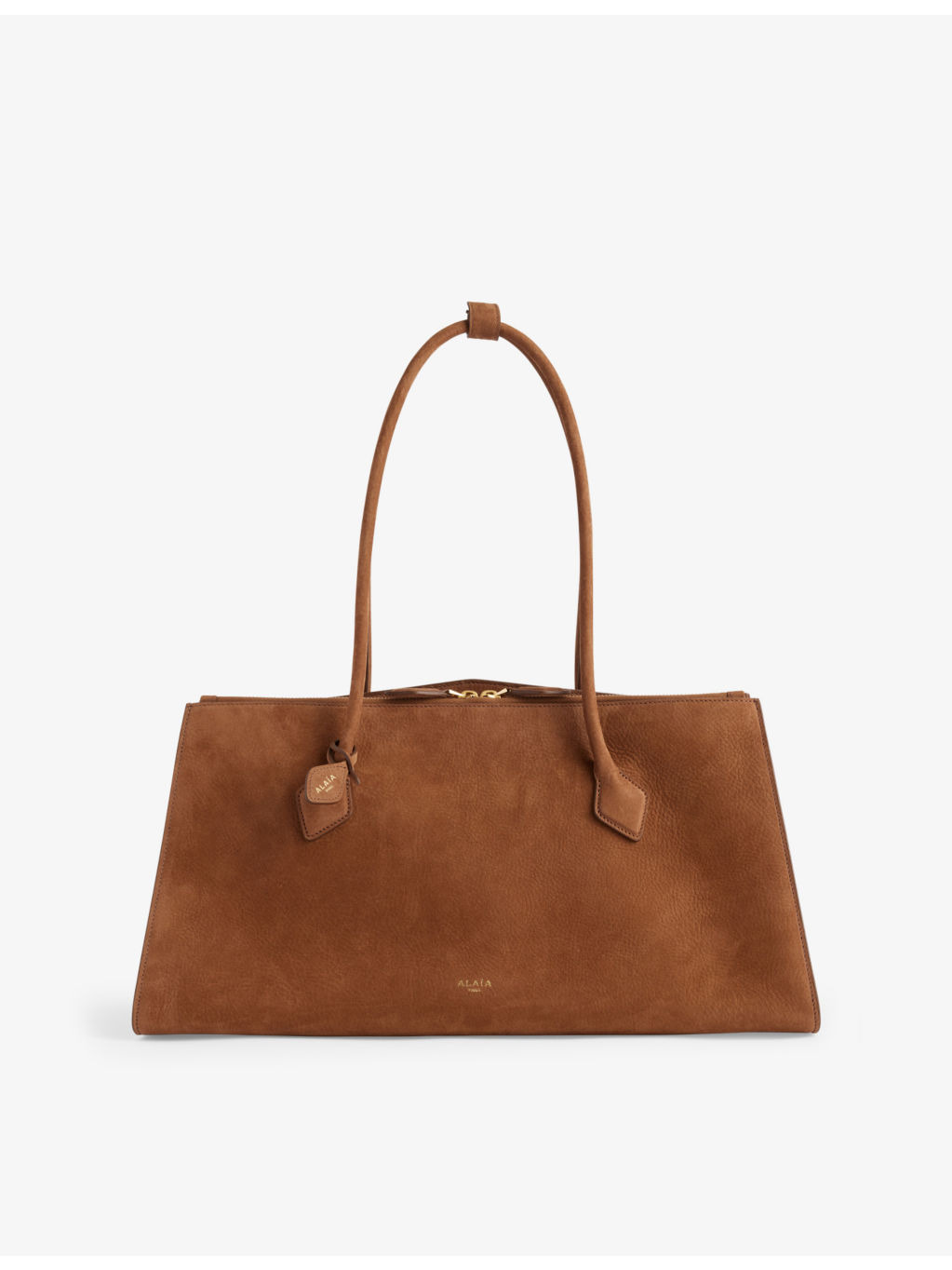 Le Teckel shiny-grained leather tote bag - 1