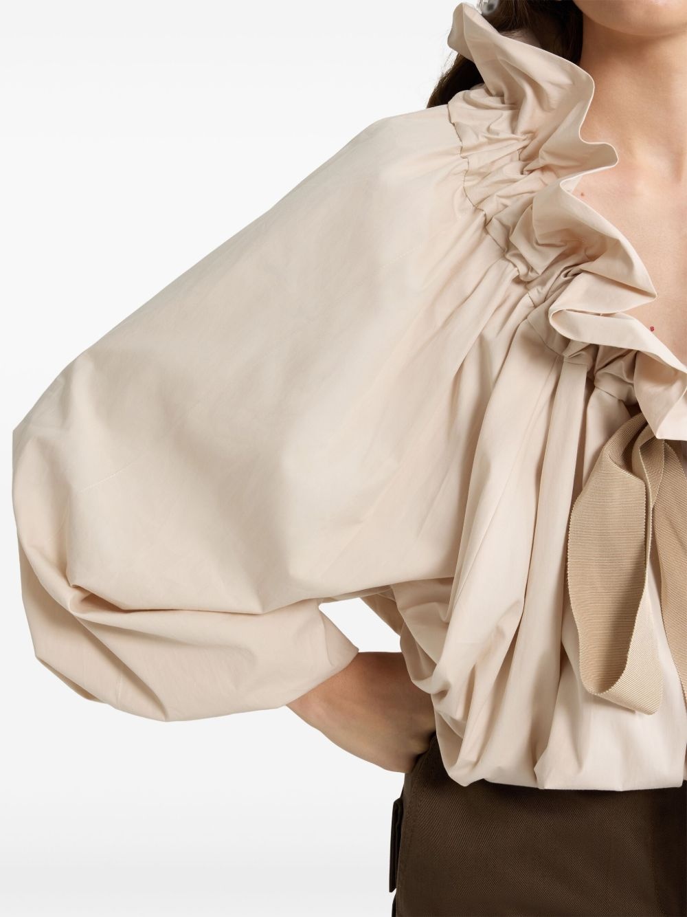 Iconic drawstring poplin top - 5