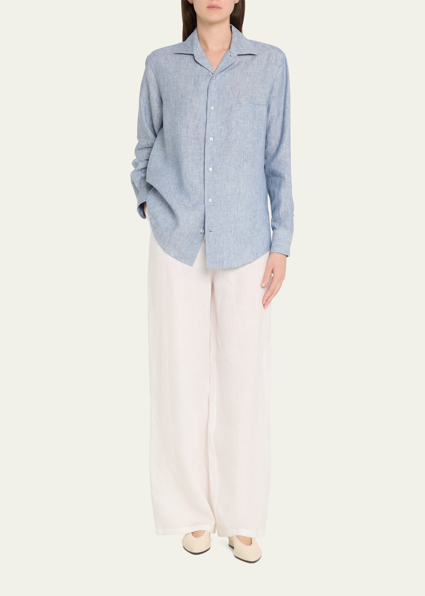Andre Button Down Linen Solaire Shirt - 2