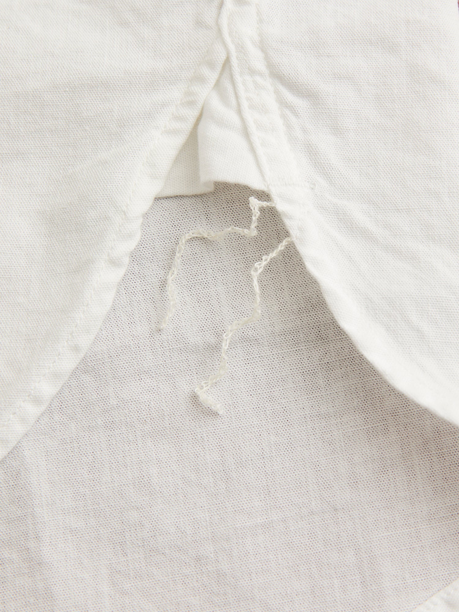 Short Sleeve Work Shirt in White Chambray - 9